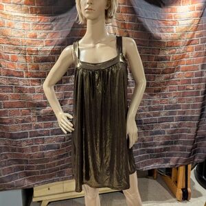 🍾Forever 21 brown metallic gold mini dress/tunic